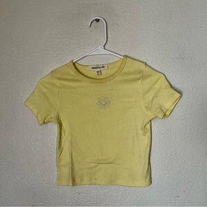 Yellow Flower Women’s Baby T Shirt Size XSmall